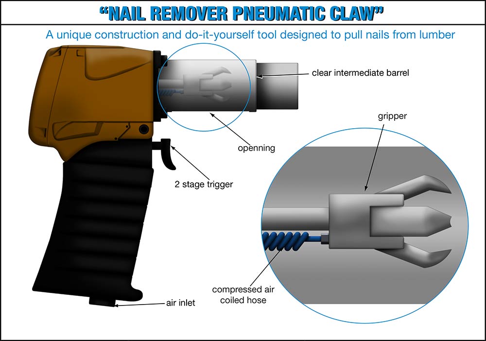 Nail Remover Pneumatic Claw