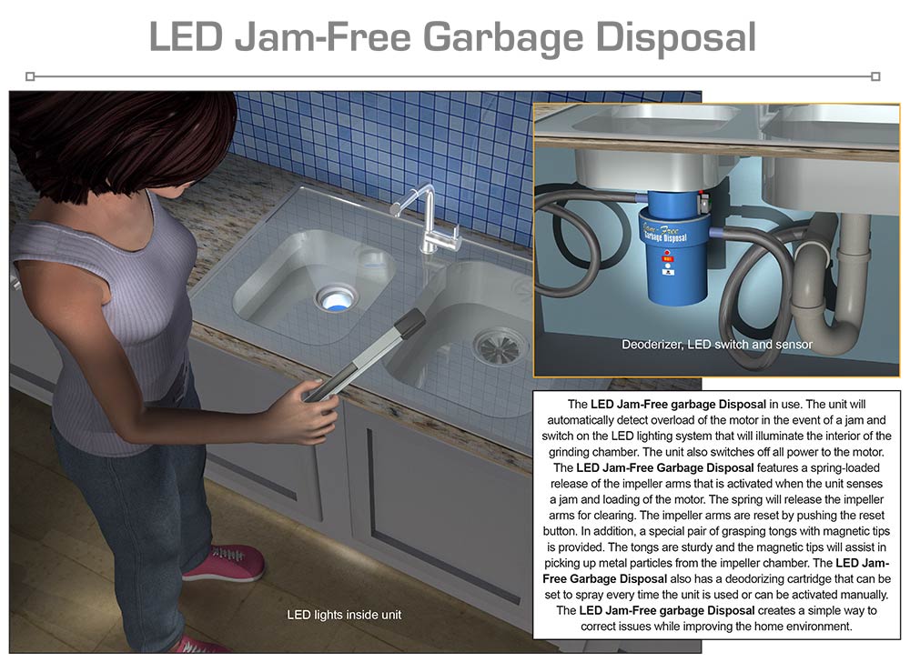 LED Jam-Free Garbage Disposal