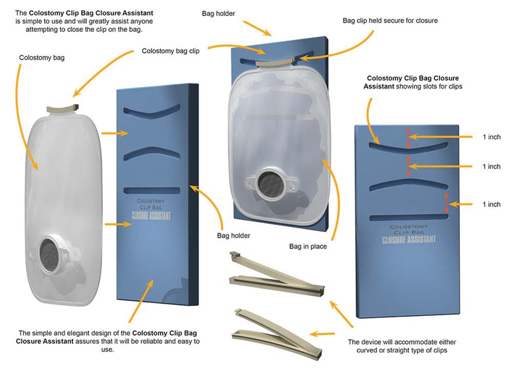 Colostomy Clip Bag Closure Assistant