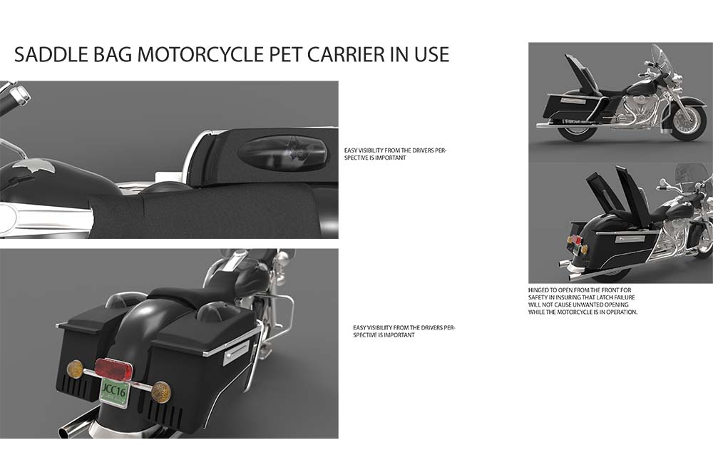 Saddle Bag Motorcycle Pet Carrier